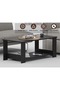 Modern Coffee Table with 2-Tier Storage - Sleek, Durable, and Space-Saving - Black - 3