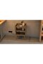 Modern Grey Night Stand with USB Ports & 3 Open Shelves for Living Room/Bedroom - 3