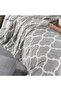 Damask Design Double Sided Jacquard Linen Cotton Woven King Size 240x260cm Pique Bedspread - 2