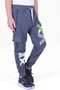 Trend Printed Smoked Sweatpants with Pocket Zipper - 3