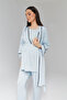 Women's Blue Special Design Summer 100% Cotton Maternity Pajama Set 3-Piece Set - 5