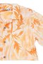 Boy's Cotton Orange Leaf Patterned Short Sleeve Shirt - 8