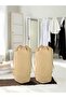xlarge 86x62cm Beige Drawstring 2-piece Storage Bag - Carrying Bag and Quilt Pillow Storage Bag