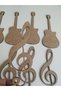 Wooden Atolyesi Paintable Guitar, Musical Note Bookmark, 10 Pieces - 3