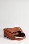 Women's Tan Faux Leather Hand and Shoulder Bag with Zippered Internal Compartment - 3