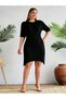 Women's Plus Size Viscose Dress with Skirt Detail - 2
