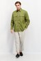 Men Regular Fit Long Sleeve Plain Casual Shirt, Green - 3
