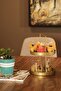2-Tier Gold Metal Organizer - Multipurpose Organizer - Functional Serving Tray - 21x21x32 cm - 5