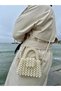 Blackberry Patterned Pearl Bag - Pearl Bag-Bead Bag-Hand and Shoulder Bag (17x12cm) - 2