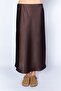 Coffee Satin Skirt |   Ek100298936-8936 - 4