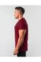Men's Red Basic Cotton Crew Neck T-shirt - 2
