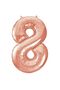 Foil Balloon 34 Inch 80 Cm 8 Number Rose Gold