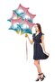 Star Foil Balloon Rainbow Color 18 Inch 5 Pieces