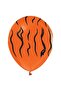 Orange and White Colored Safari Zebra Tiger Patterned Balloon Set of 10 - 2