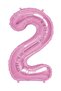 Foil Balloon 34 Inch 80 Cm 2 Number Pink