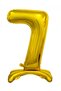 7 Gold Color Footed Numbers Foil Balloon 76 cm
