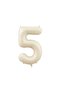 Bal10 Sea Sand Beige Color Number Foil Balloon Age 5