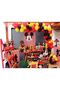 70 Pieces Red Black Yellow Metallic Balloons and Balloon Chain Mickey Mouse Concept - 2