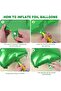 Green Football Themed Number Balloon Set - Age 2 - 3