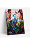 Glass Art Majestic Peacock Stained Glass, Realistic Glass Sculpture, Glass Wall Art