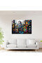 Vibrant Graffiti Glass Wall Art, Urban Cityscape, Graffiti, Energetic, Urban Art - 3