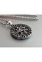 Gothic Style Stainless Steel Celtic Knot Viking Necklace with Embossed Rune Letter - 2