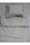 Grey ruffle comforter cushion set for 60*120 crib - 2