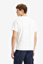 Relaxed Fit Short Sleeve Graphic Men's White T-Shirt 16143-1487 - 2