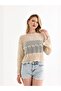 SCURVED HOLE KNITWEAR CROP BLUZ - 6