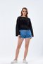Knitwear Knitted Hollowed-Out Sweater BOLERO CROP BLUZ - 2