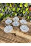 Lace pattern silver 12 piece tea set