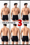 Pack of 3 Men's High Waist Lycra Boxer 02300