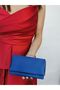 Women's Tiny Satin Navy Blue Evening Dress Clutch Portfolio Chain Strap Handheld Wedding Engagement Night Shoulder Bag - 4