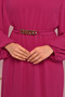 Fuchsia Belted Dress - Tbt12052 - 5