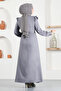 Belted Dress ASN129 Gray - 3
