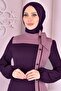 Purple Button Detailed Asm2460 Model Dress - 4