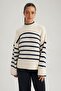 Relax Fit Striped Crew Neck Sweater A3887ax23wn