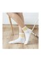 6 Pairs Unisex Washable College Socks with Different Colored Stripes on White - 7