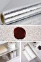 ®   Roll Silver Aluminum Foil Wallpaper, Self-Adhesive Inside Shelf, Waterproof Foil 2 - 5