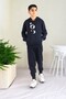 Buggsy Bunny Printed Kangaroo Pocket Hooded Kids Tracksuit Set - 2