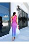 One Shoulder Gradient Dress - Buckle Detailed - 5