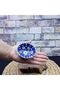 6 Pieces Ceramic Evil Eye Bead Themed Real Hand Embroidered Decorative 8 Cm Sauce, Cookie, Appetizer Bowl Set - 3