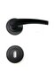 Gökhan Bravo Stainless Rosette Matte Black Interior Room Door Handle - Set of 1 Door