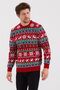 Men's Red-green-white Christmas New Year Sweater-noelkzkr200s - 2