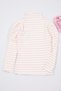 Pink Girls Striped Stand Collar Knitted T-Shirt Tkdaw25Ts00003