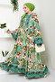 Green Buttoned Dress - MDP7113 - 2