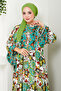 Green Buttoned Dress - MDP7113 - 4