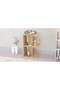 Modern E-Shape Nightstand, 3 Open Shelves, Easy Assembly, Coco Bolo - Versatile Use - 4