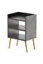 Modern Nightstand with 3 Open Shelves - Versatile, Lightweight, Easy to Assemble