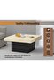 Modern Square Coffee Table – Natural Oak & Black, Durable, Space-Saving, Easy to Maintain - 3